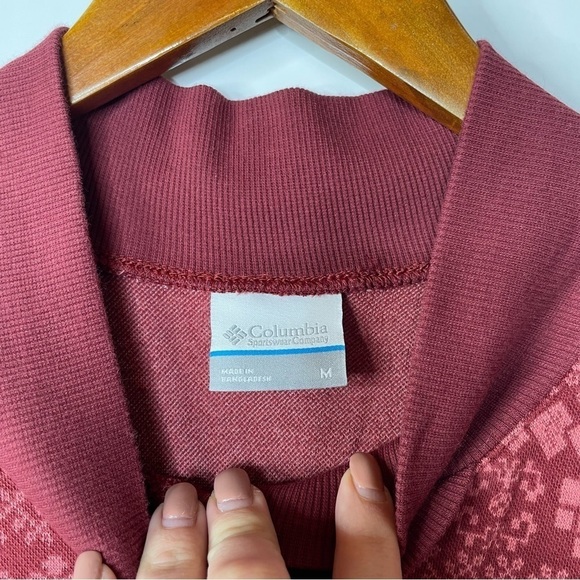Columbia Holly Peak Jaquard Mock Neck Long Sleeve Top Medium - Picture 3 of 6